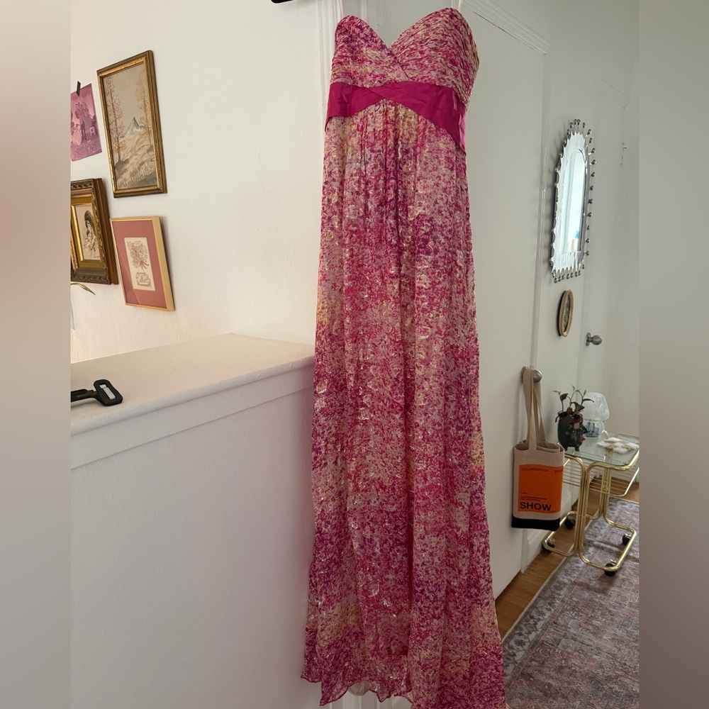 BCBGMaxAzria Cream and Pink Dress